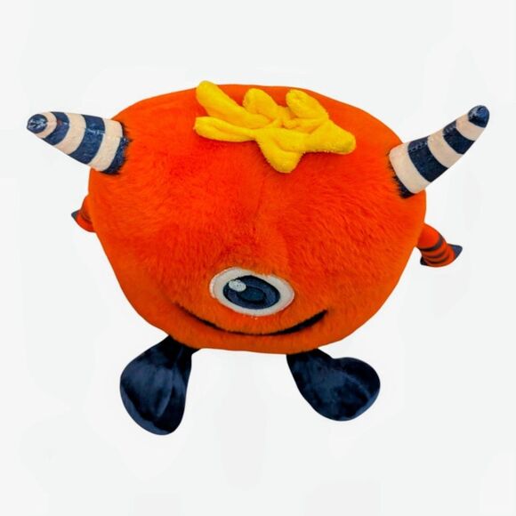 Blink Weighted Monster Plush Beastie Buds 2.2 lbs NWT Halloween Orange Cyclops - Picture 6 of 7
